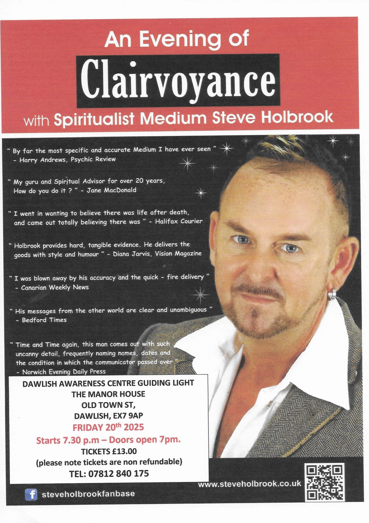 Evening  of Clairvoyance with Stephen Holbrook