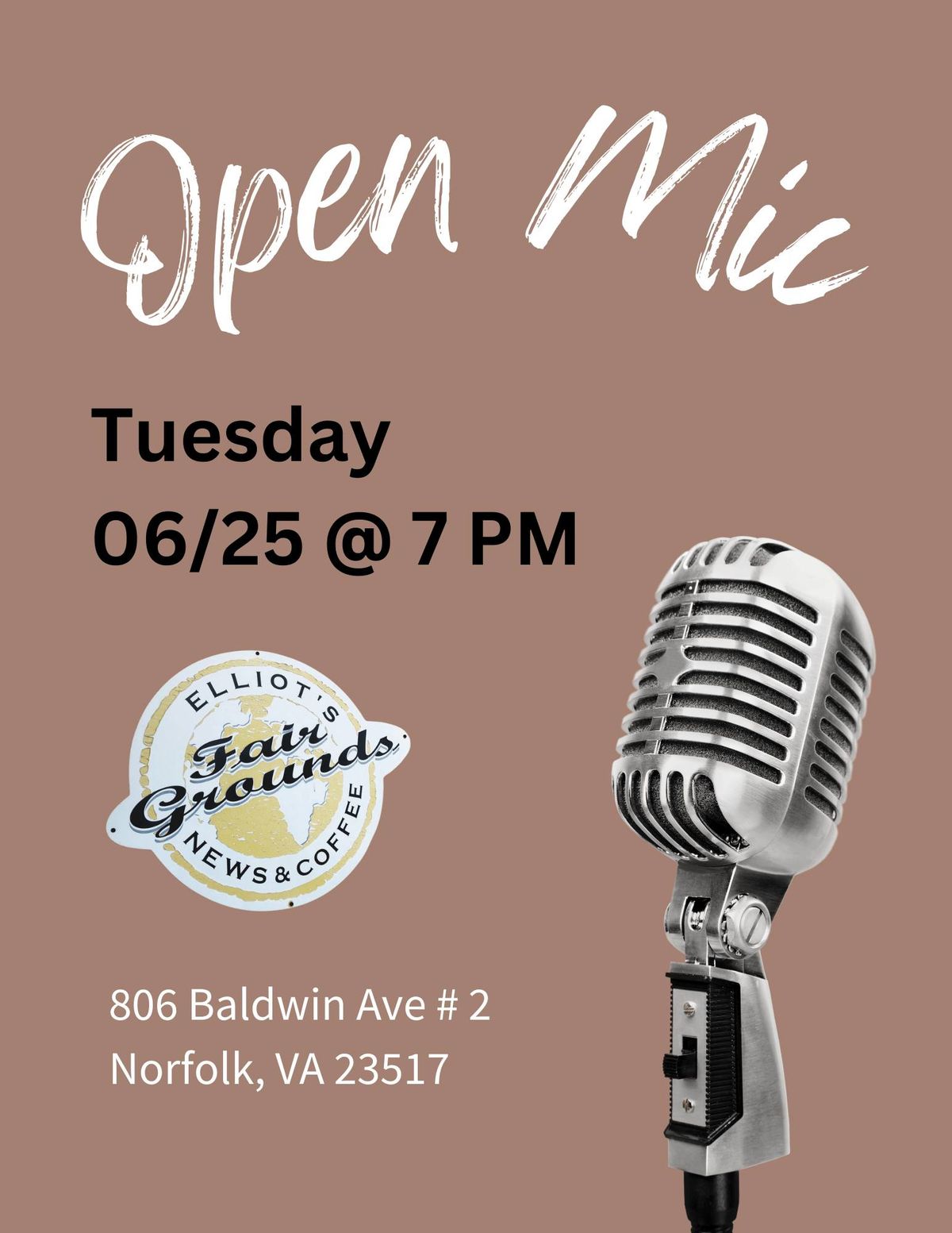 Open Mic at Fairgrounds Coffee Shop
