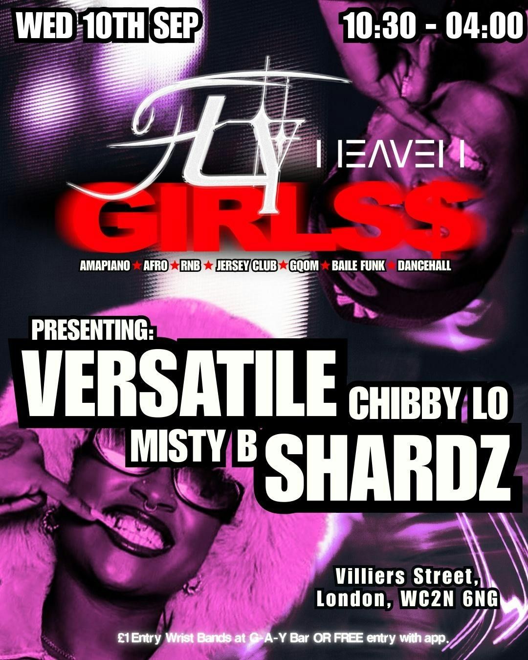 FLY GIRLS$ HEAVEN LONDON - RNB, AMAPIANO, JERSEY CLUB, AFROBEATS, DANCEHALL