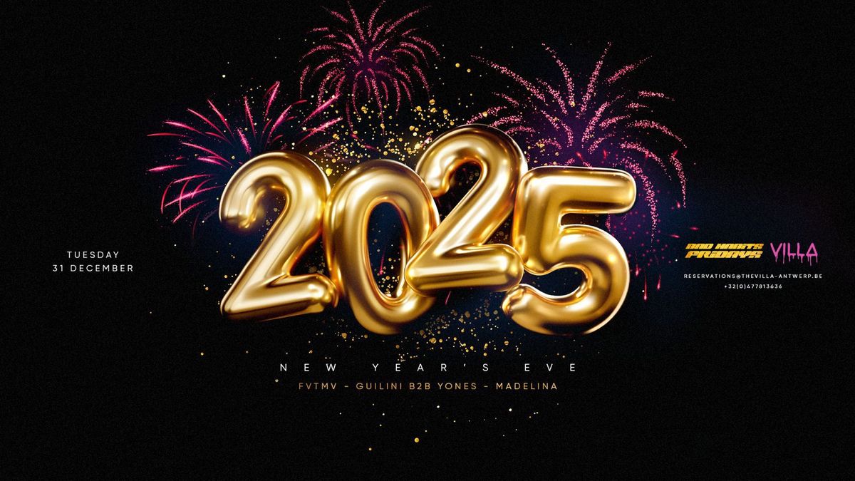 Tue.31.12 \u2022 NEW YEAR\u2019S EVE \u2022 The Villa Antwerp