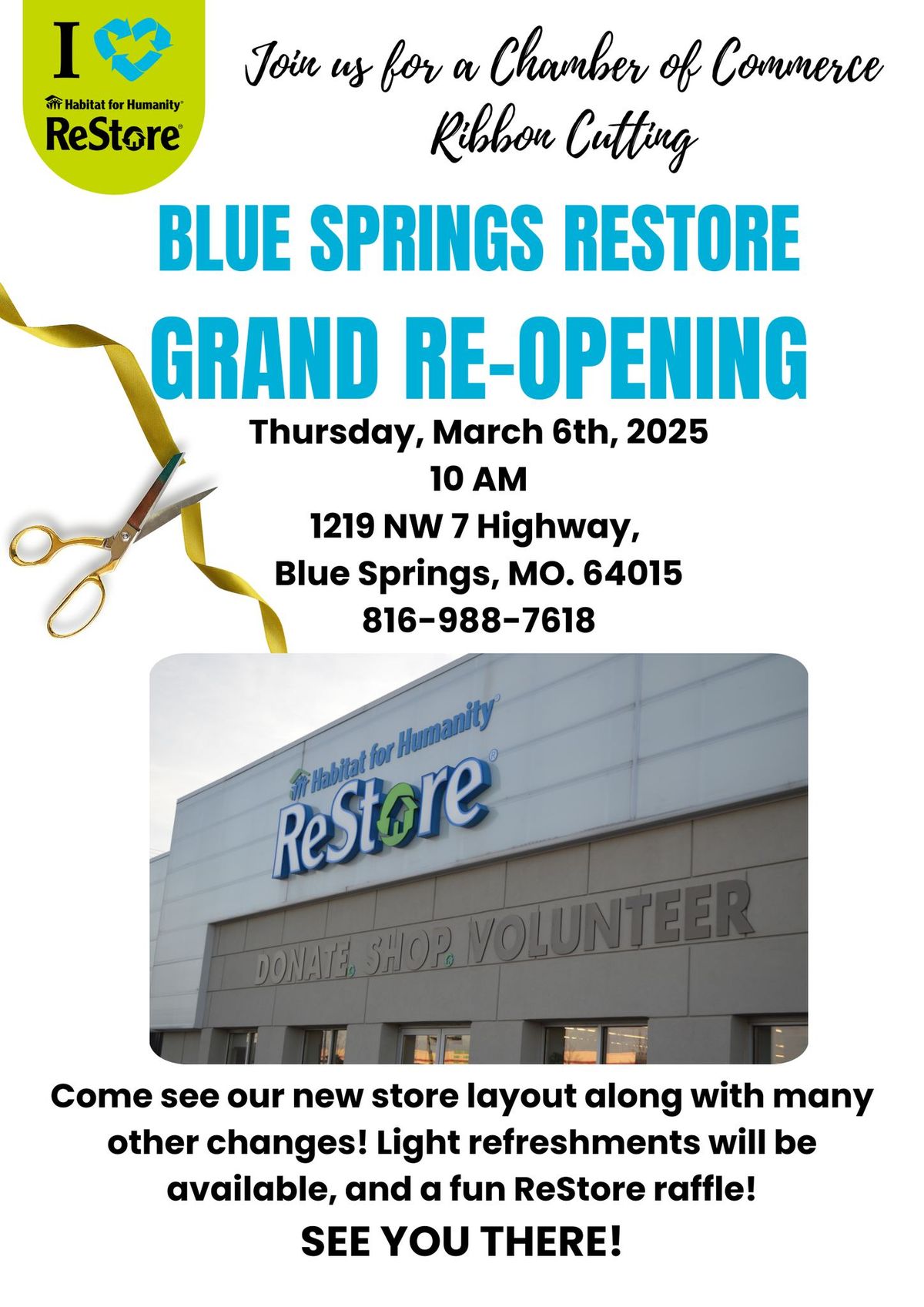 Blue Springs ReStore GRAND RE-OPENING!