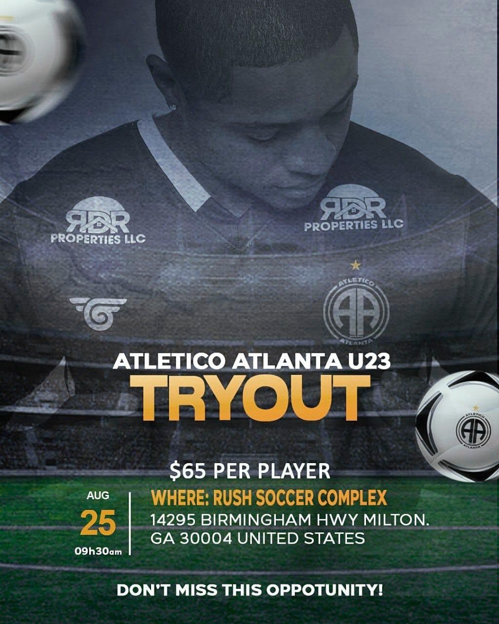 Atletico Atlanta U23 Tryouts, Rush Soccer Club, Alpharetta, 25 August 2021