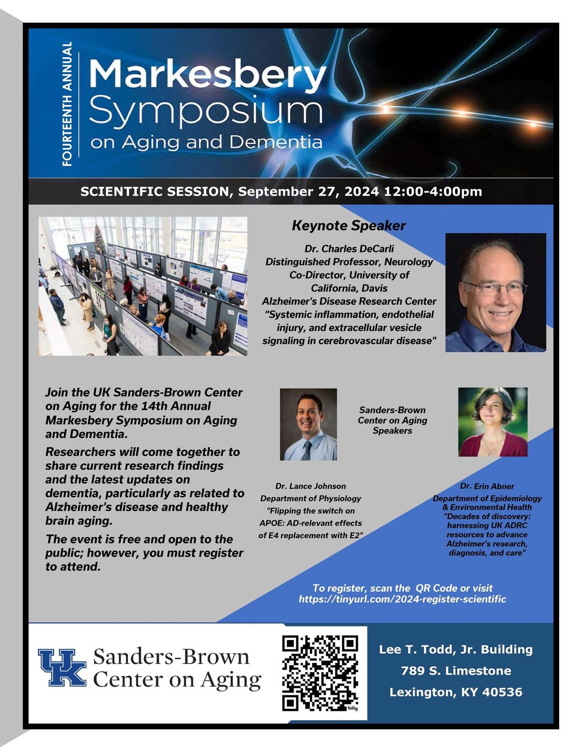 Fourteenth Annual Markesbery Symposium on Aging & Dementia Scientific Session