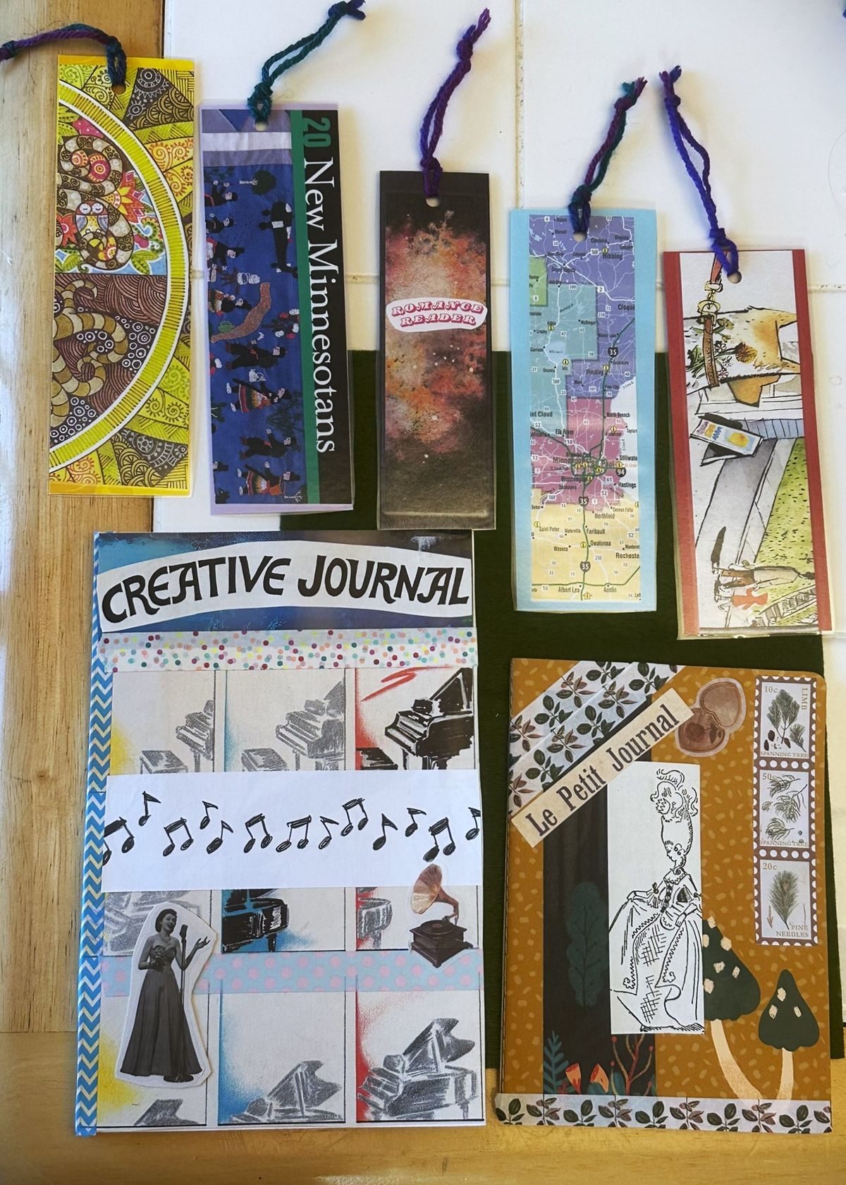 Upcycled Bookmarks and Journals