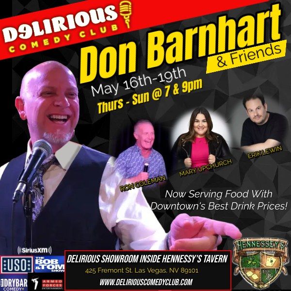 Delirious Comedy Club Present Don Barnhart, Ron Coleman, Mary Upchurch & Erik Lewin