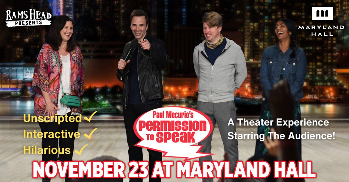 Paul Mecurio's Permission To Speak - Annapolis, MD