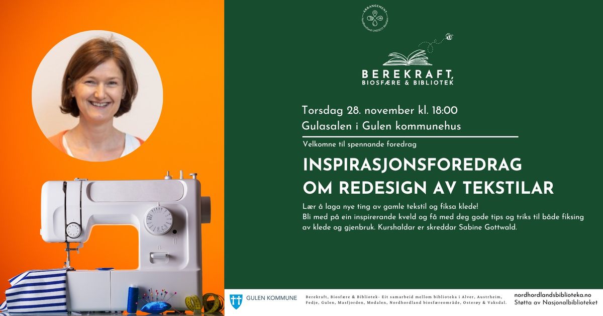 Inspirasjonsforedrag om redesign av tekstilar