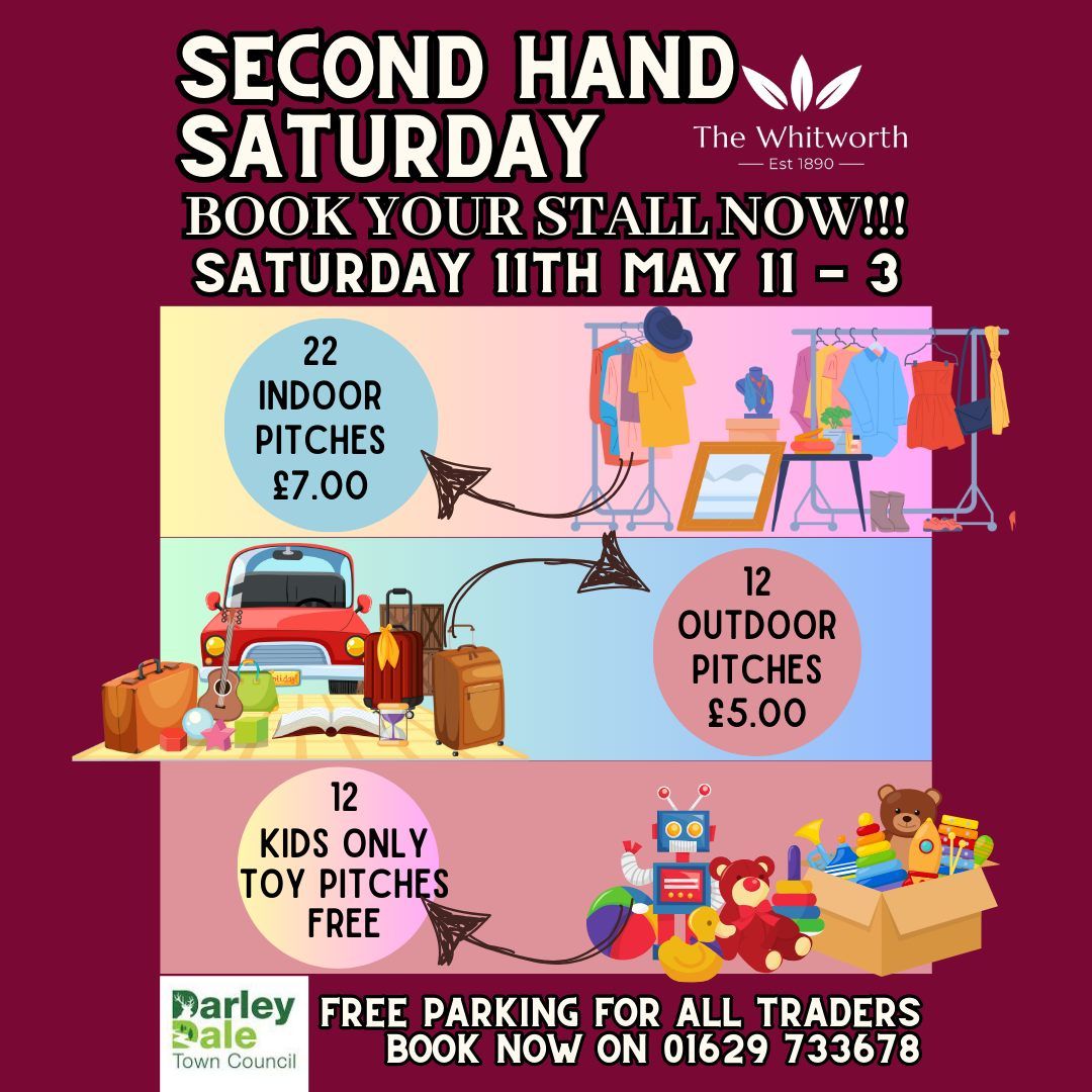 Second Hand Saturday - indoor and outdoor pitches for carboot style sellers