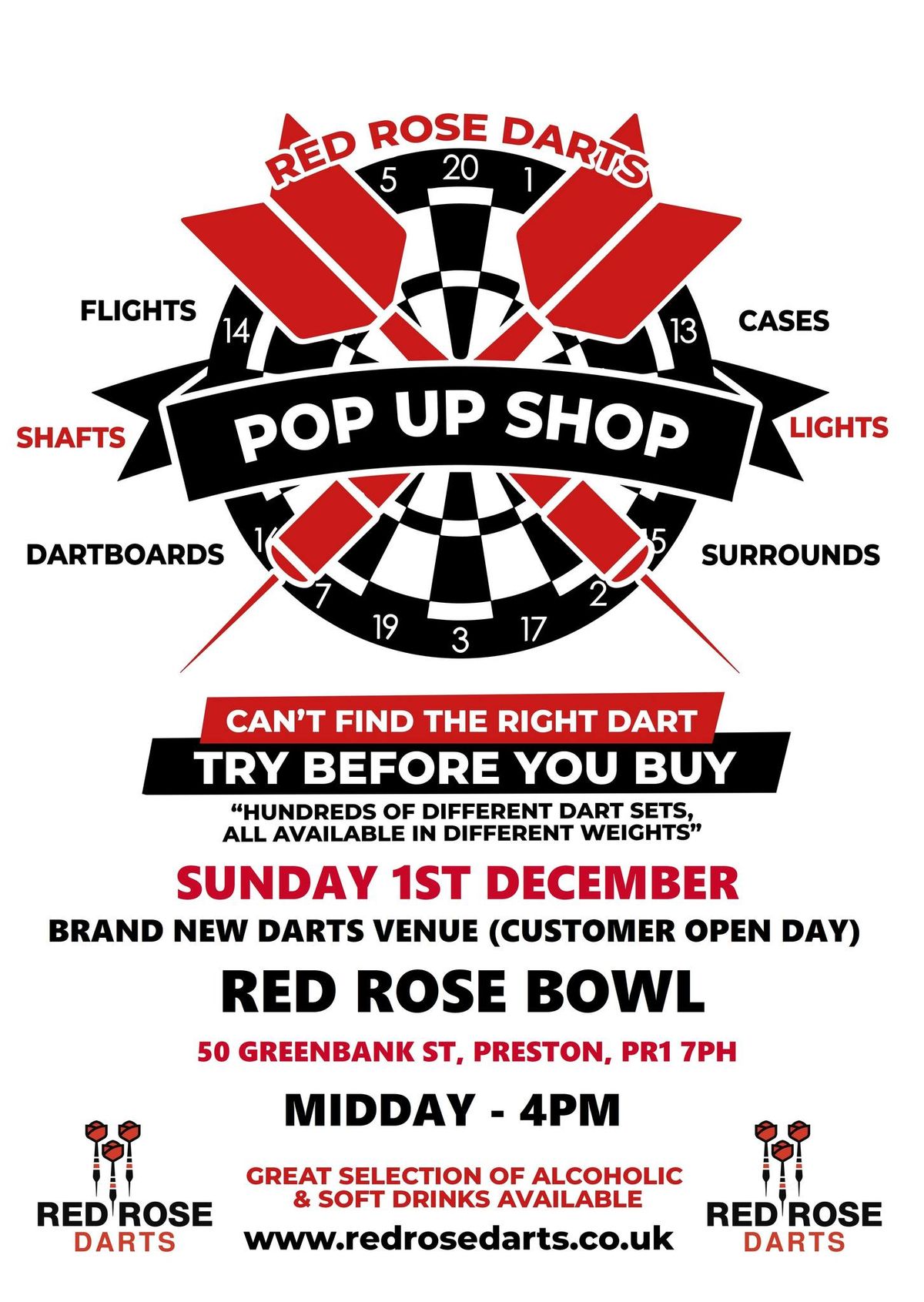 Red Rose Bowl Open Day & Pop-up Darts Shop