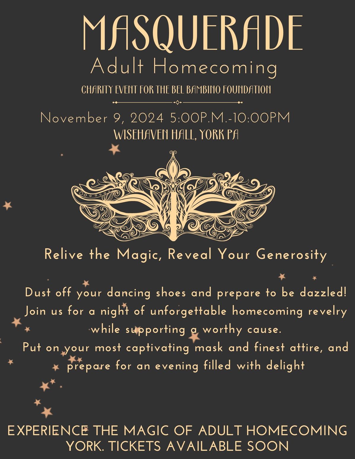 Unmask the Mystery! Adult Homecoming Goes Masquerade!