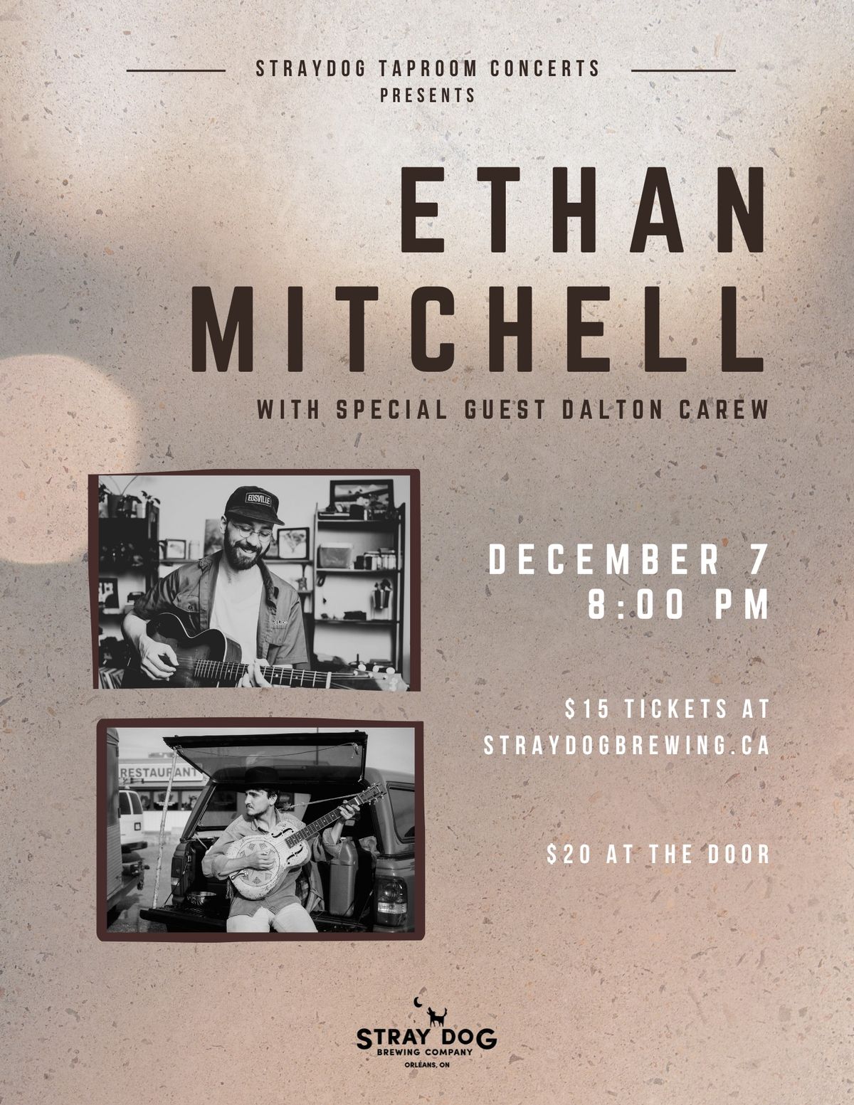 SDBC Taproom Concerts Presents - Ethan Mitchell w\/special guest Dalton Carew