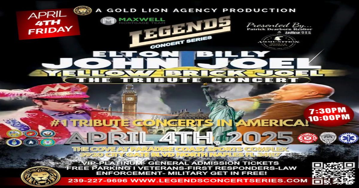 Maxwell Mortgage Legends Concert Series- Billy Joel & Elton John "Yellow Brick Joel" #1 Tribute! USA