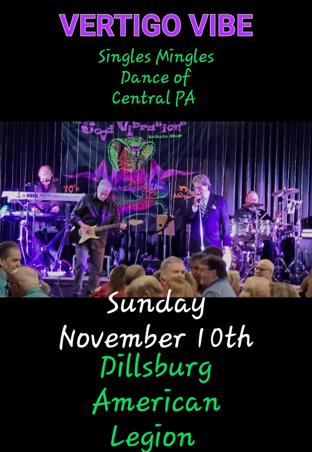 Vertigo Vibe returns to the Singles Mingles Dance on Sunday, Nov. 10, at Dillsburg AL.