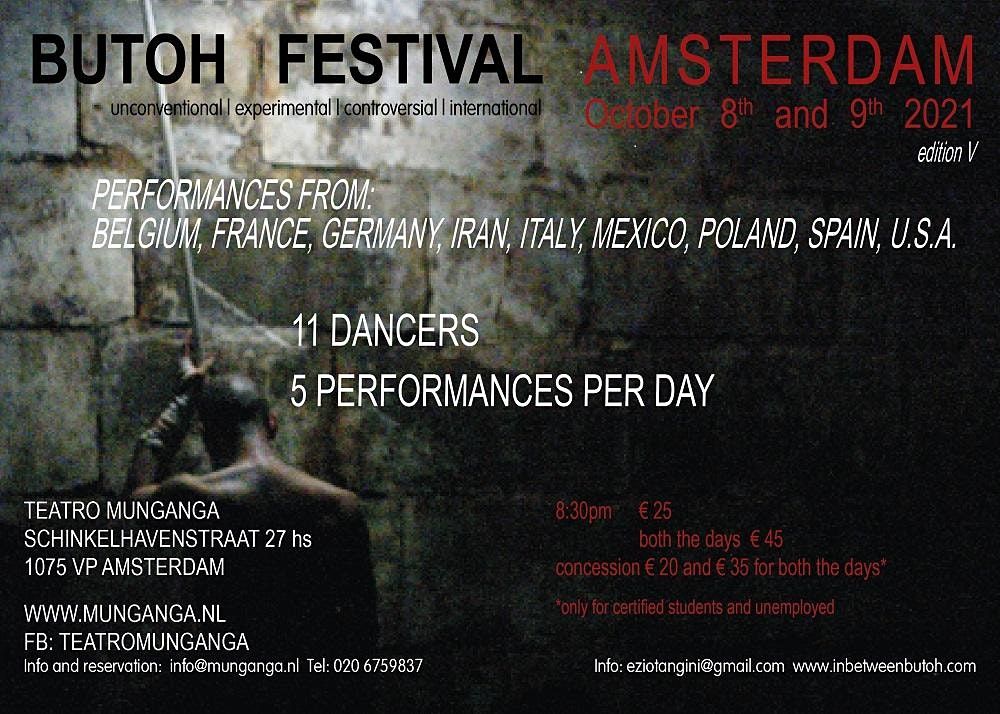 Butoh Festival Amsterdam 8-9 October 2021