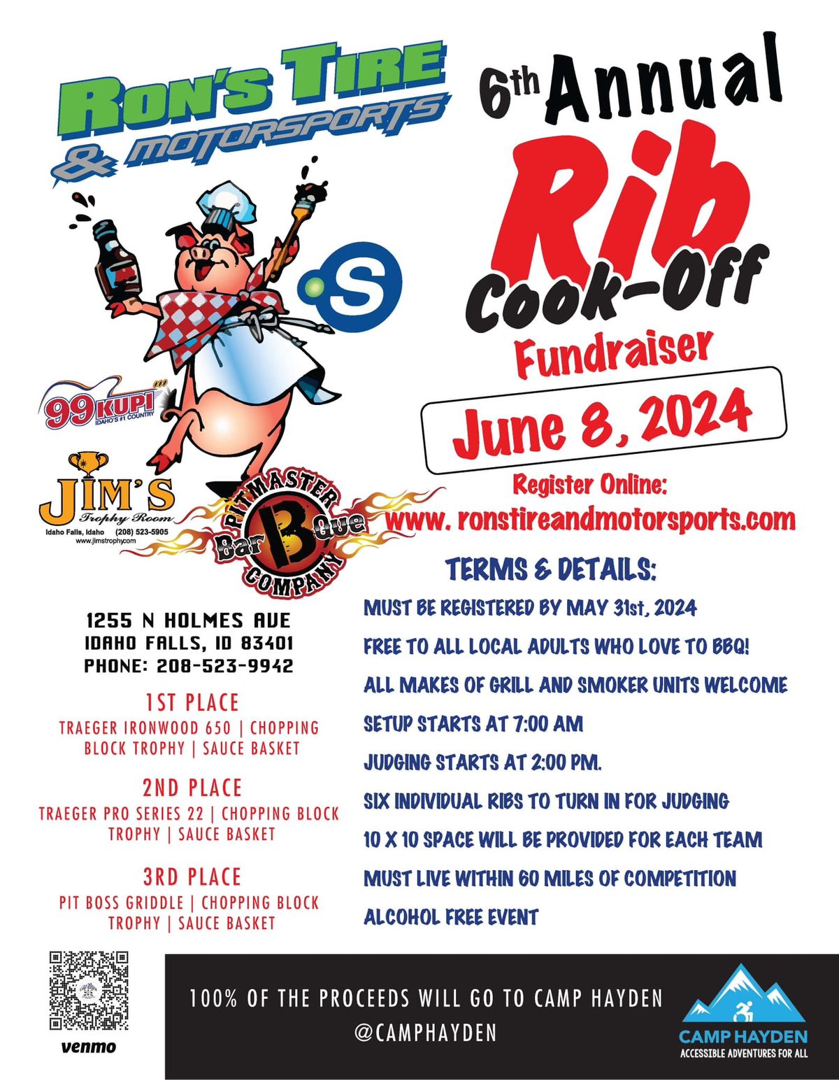 Rib Cook-Off Fundraiser for Camp Hayden