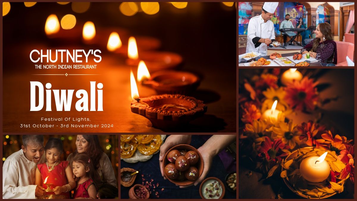 Experience Diwali Magic with Rangoli, Thali Specials & Raffle Prizes at Chutney's Restaurant!