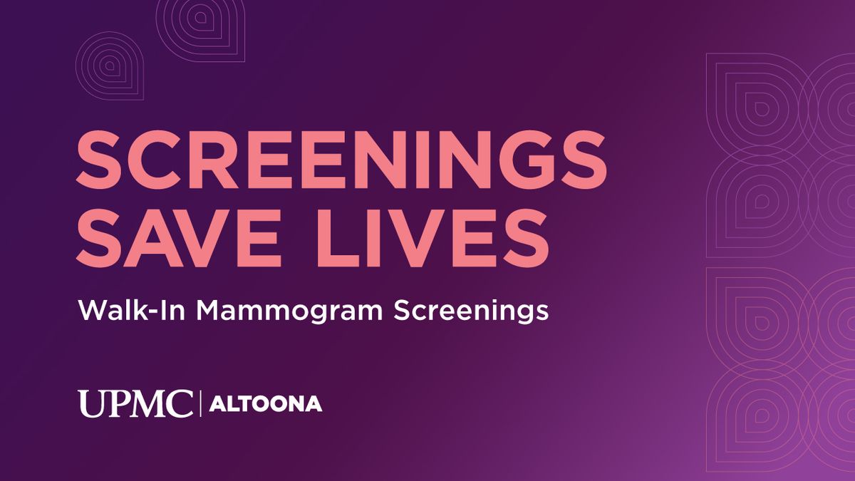 UPMC Altoona Walk-In Mammogram Screenings