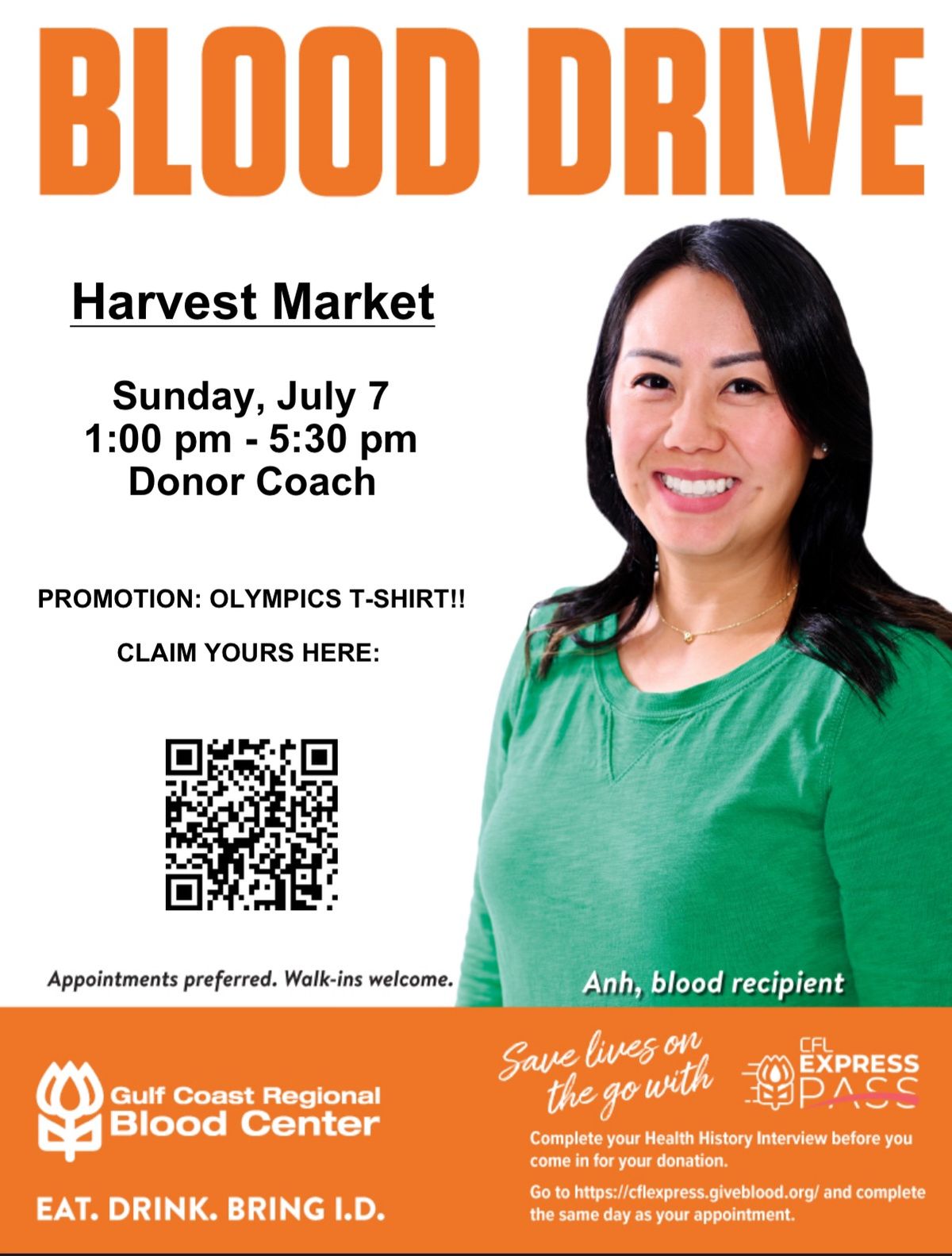 Harvest Market Woodforest Blood Drive