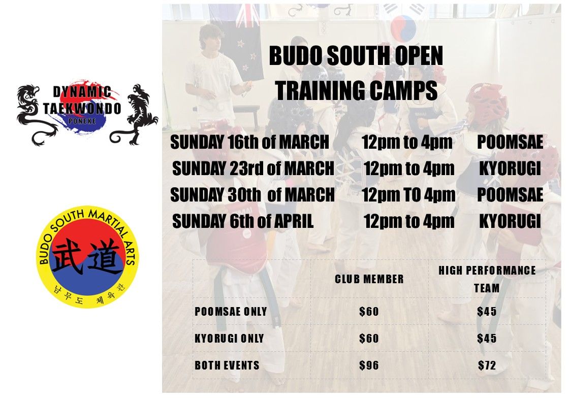 BUDO SOUTH TRAINING CAMPS