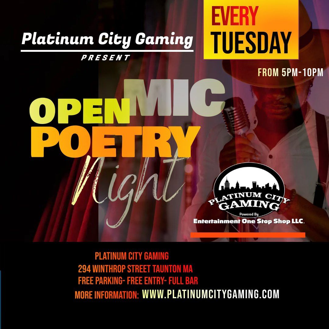 Free Open Mic Poetry night Every 