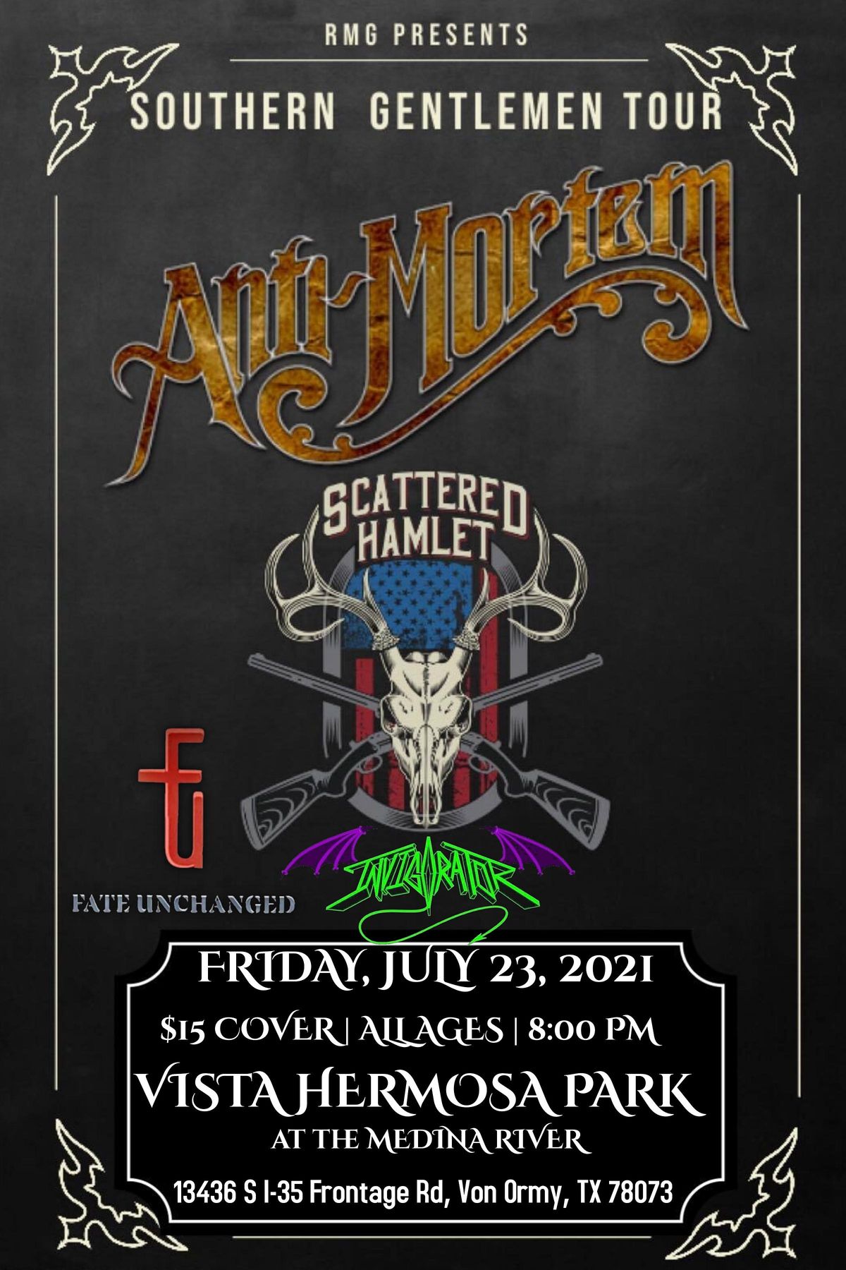 Anti Mortem Scattered Hamlet Invigorator Fate Unchained And More Vista Hermosa Park Von Ormy 23 July To 24 July