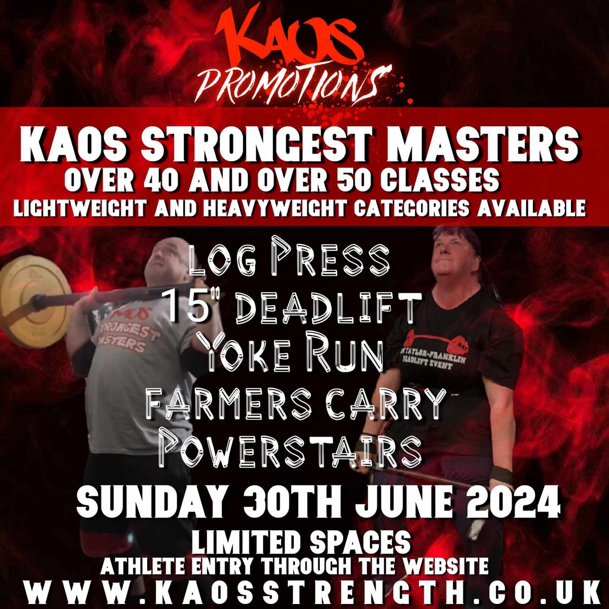 Kaos Strongest Weight Classed and 50+ Masters 2024
