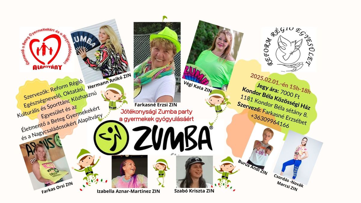 J\u00f3t\u00e9konys\u00e1gi Zumba party a gyermekek gy\u00f3gyul\u00e1s\u00e1\u00e9rt