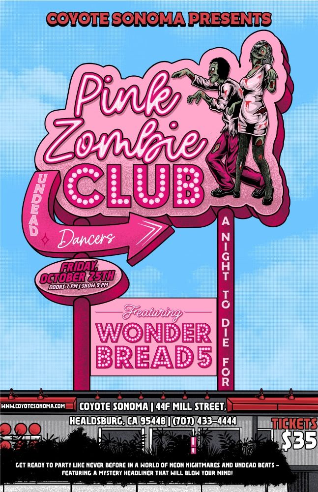 Pink Zombie Club Halloween Party with Wonder Bread 5