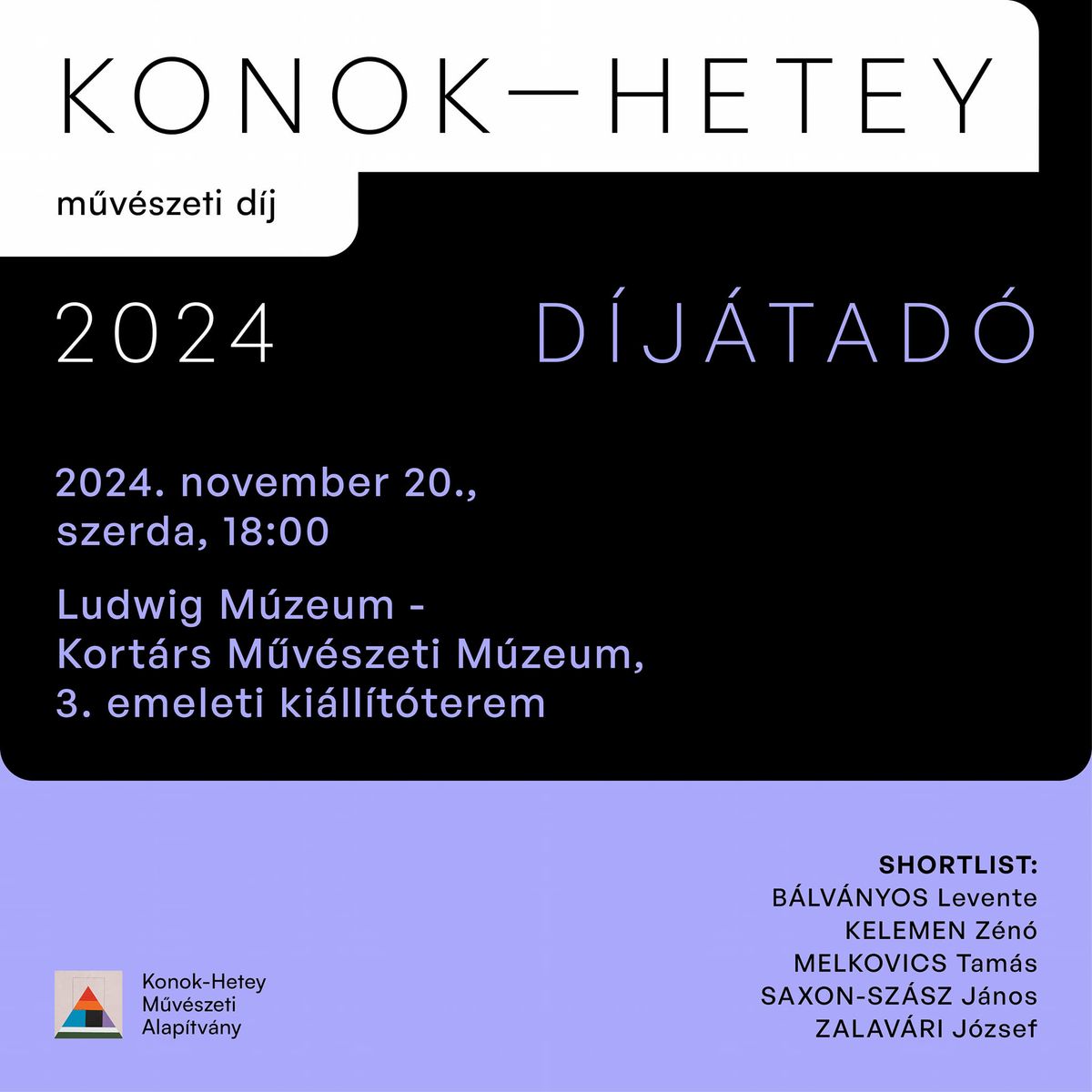 Konok - Hetey M\u0171v\u00e9szeti D\u00edj 2024 \u00fcnnep\u00e9lyes \u00e1tad\u00e1sa