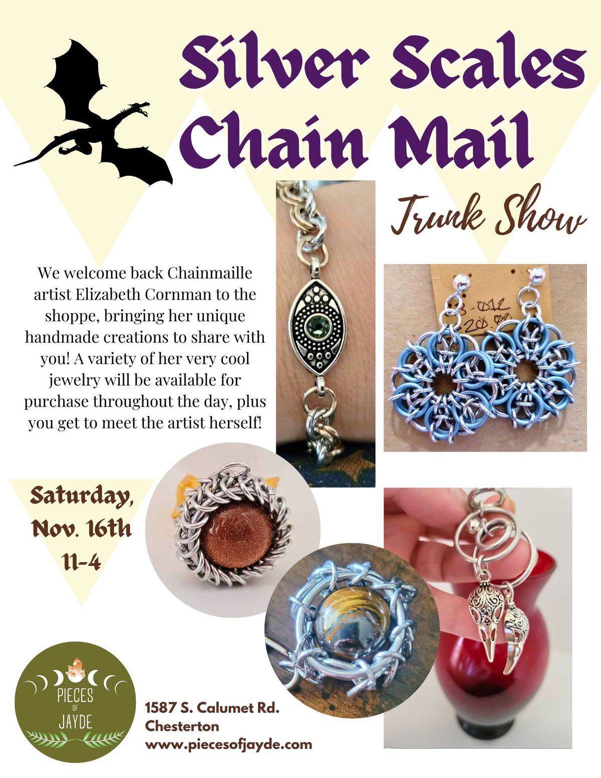 Trunk Show with Silver Scales Chainmaille