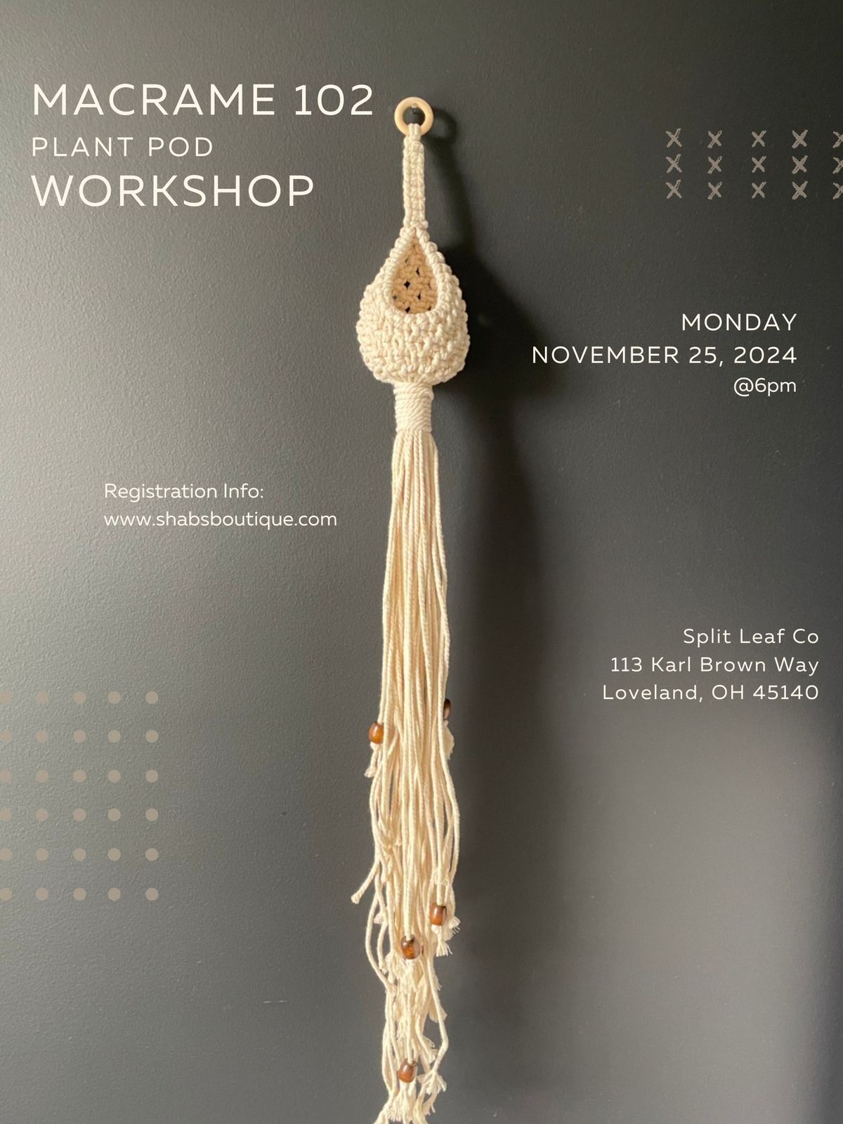 Macrame 102-Plant Pod Workshop