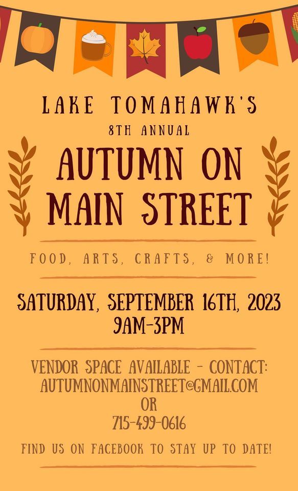 Lake Tomahawk\u2019s 8th Annual Autumn on Main Street