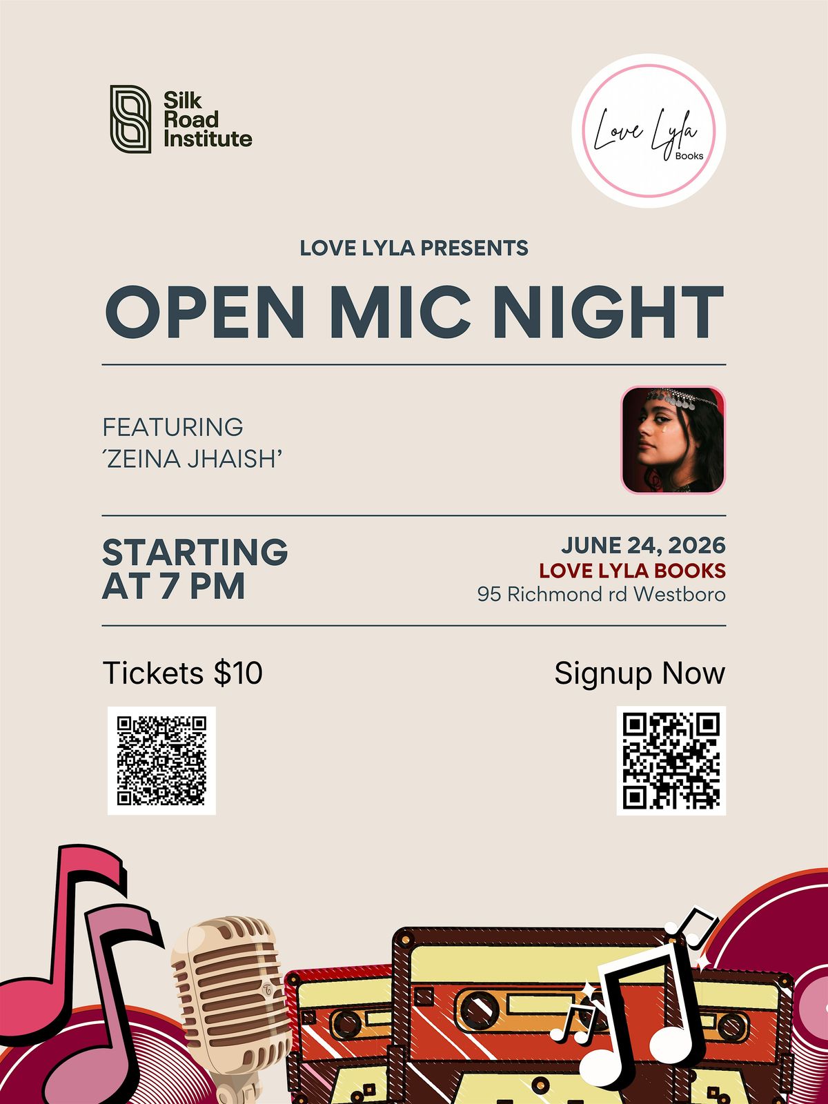 Open Mic Night - Love Lyla Books X Silk Road Institute
