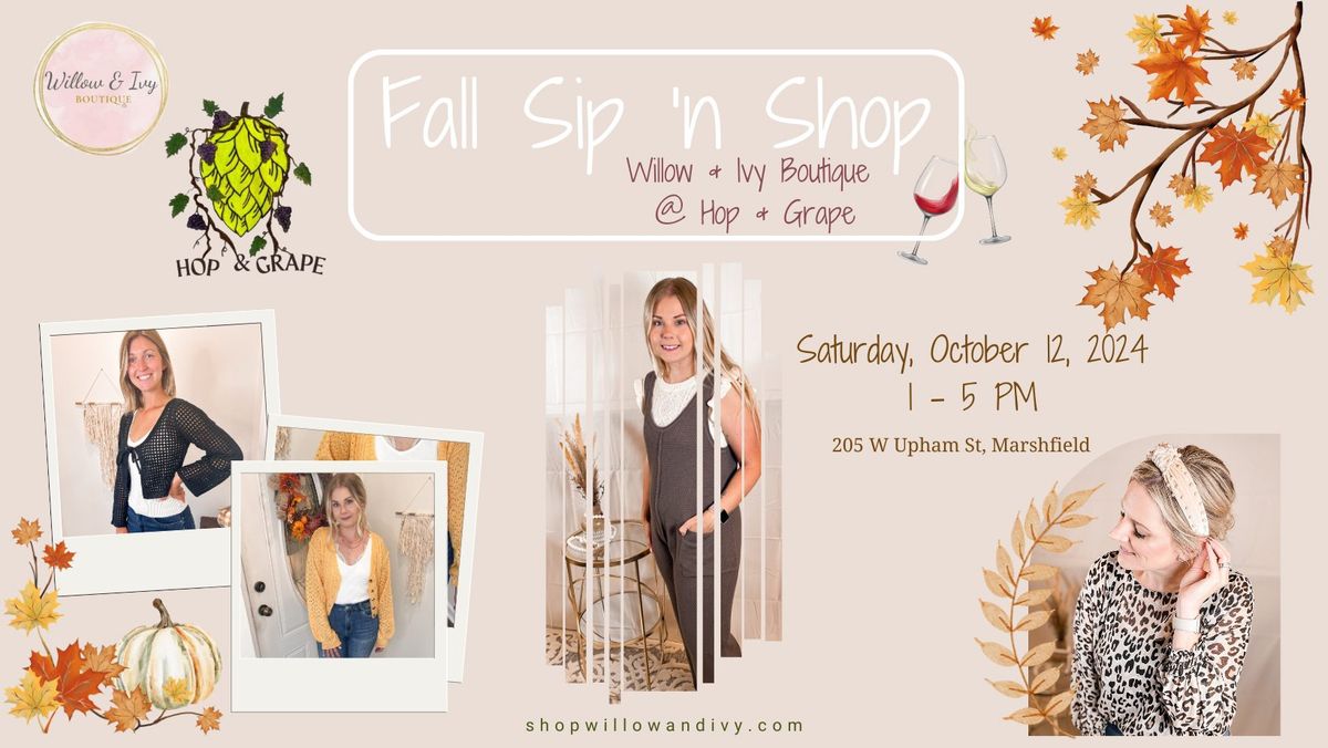 Fall Sip 'n Shop