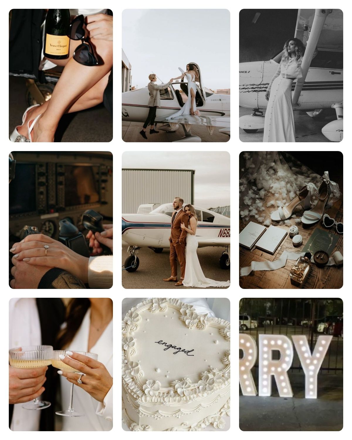 Airplane Engagement Styled Shoot 