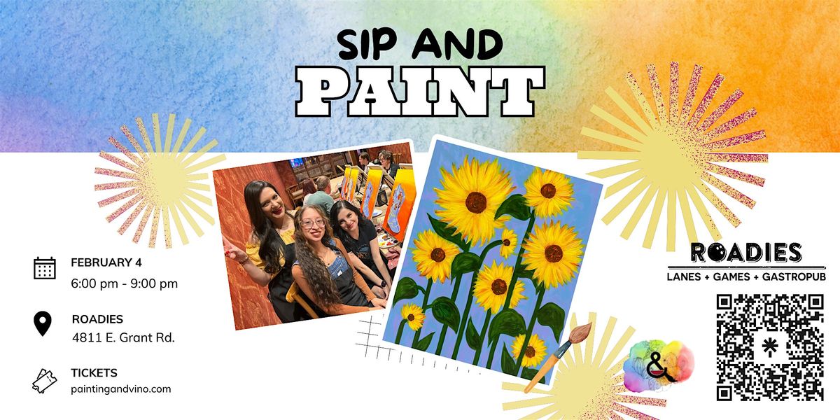 Sunflower Dream Paint and Sip at Roadies