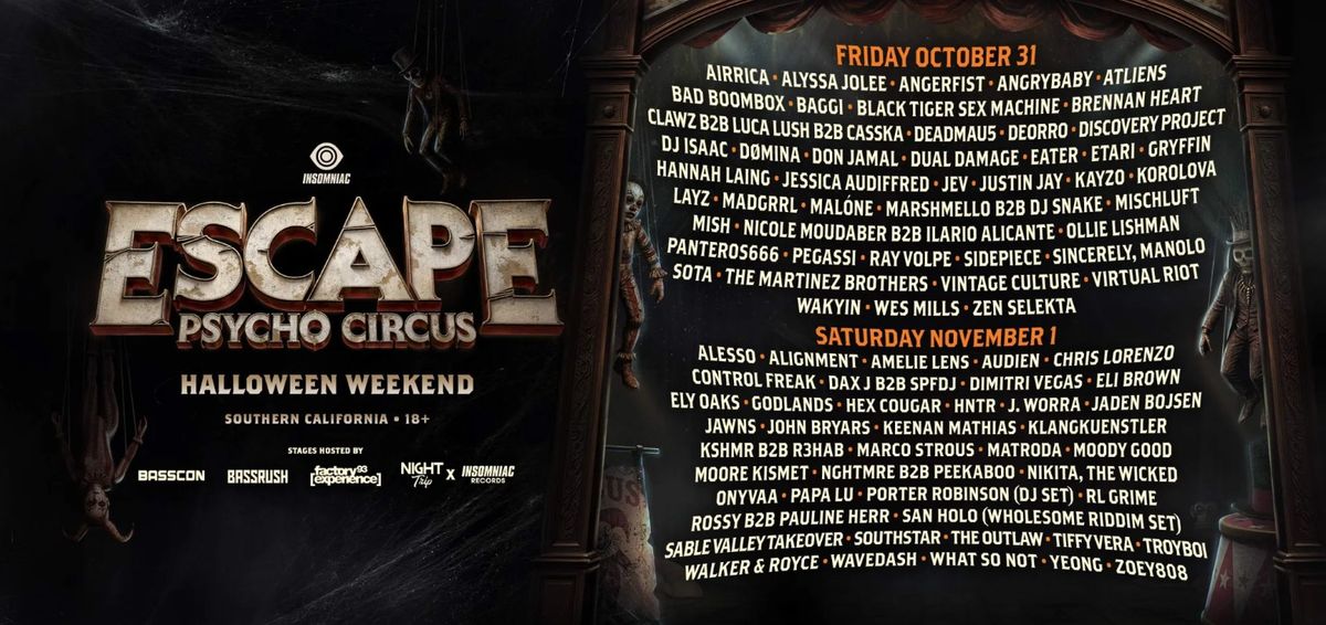 Escape Halloween: Deadmau5  Deorro  & Atliens - Friday