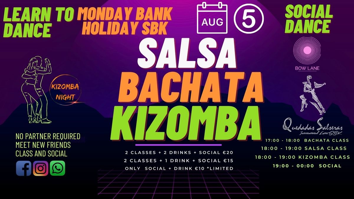 SALSA & BACHATA & KIZOMBA - CLASSES & PARTY SBK - DUBLIN