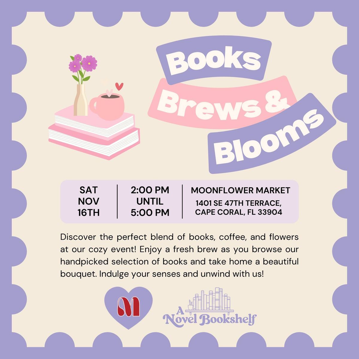 Books, Brews & Blooms