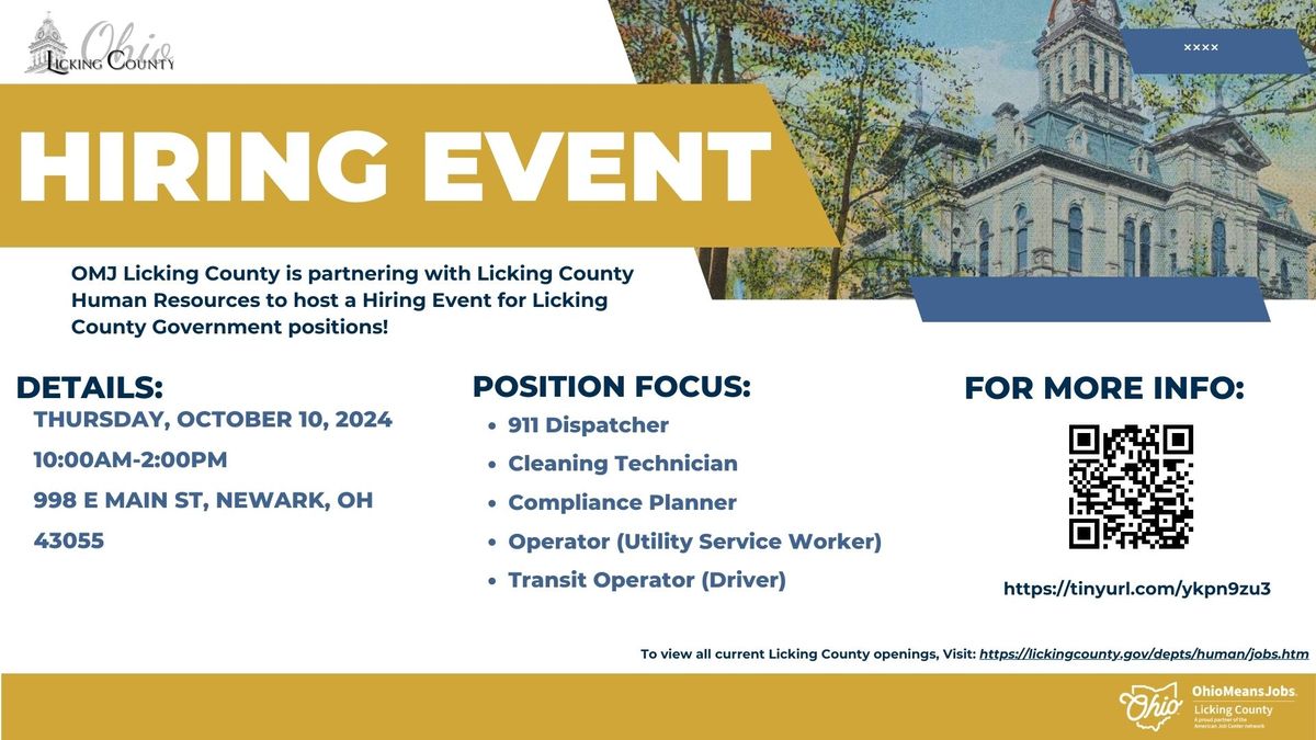 Hiring Event: Licking County Government