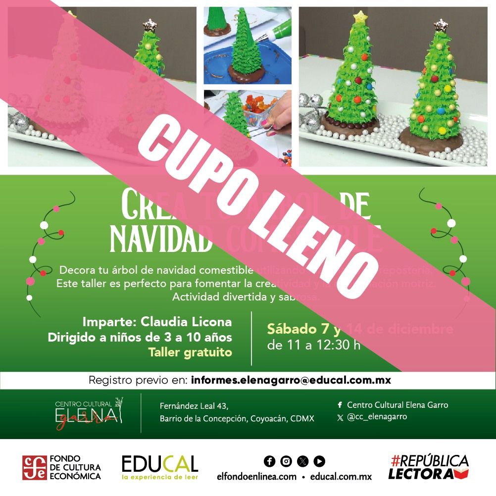 Taller gratuito. Crea tu \u00e1rbol de navidad comestible.