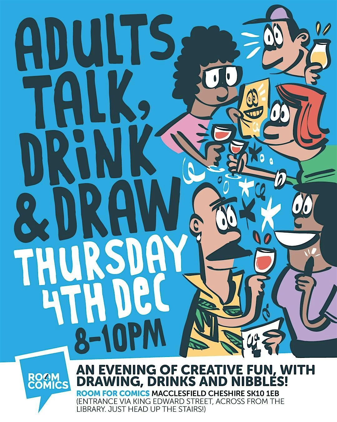 TALK, DRiNK & DRAW! A Social Evening of Chat & Cartoon-Art!