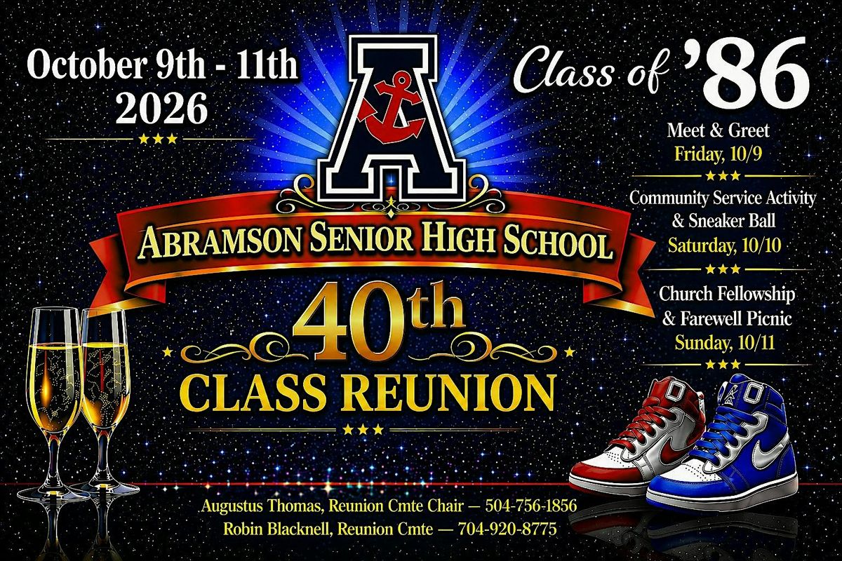 Marion Abramson Senior High Class of '86 Reunion ~ 10\/9 - 10\/11