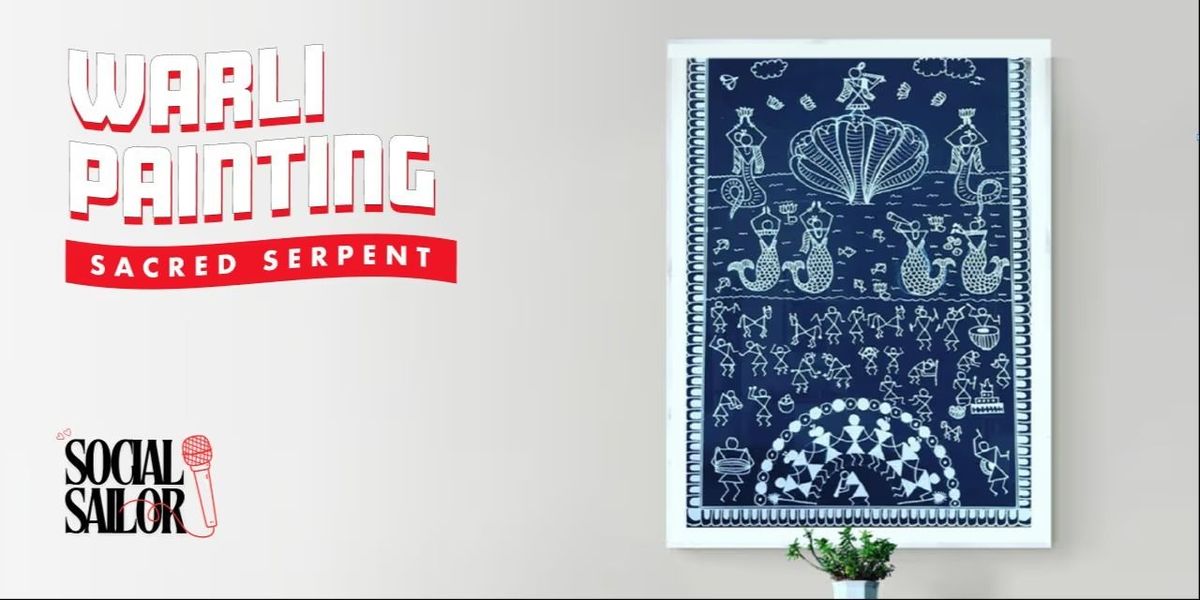 Sacred Serpent Warli Painting - Hyderabad