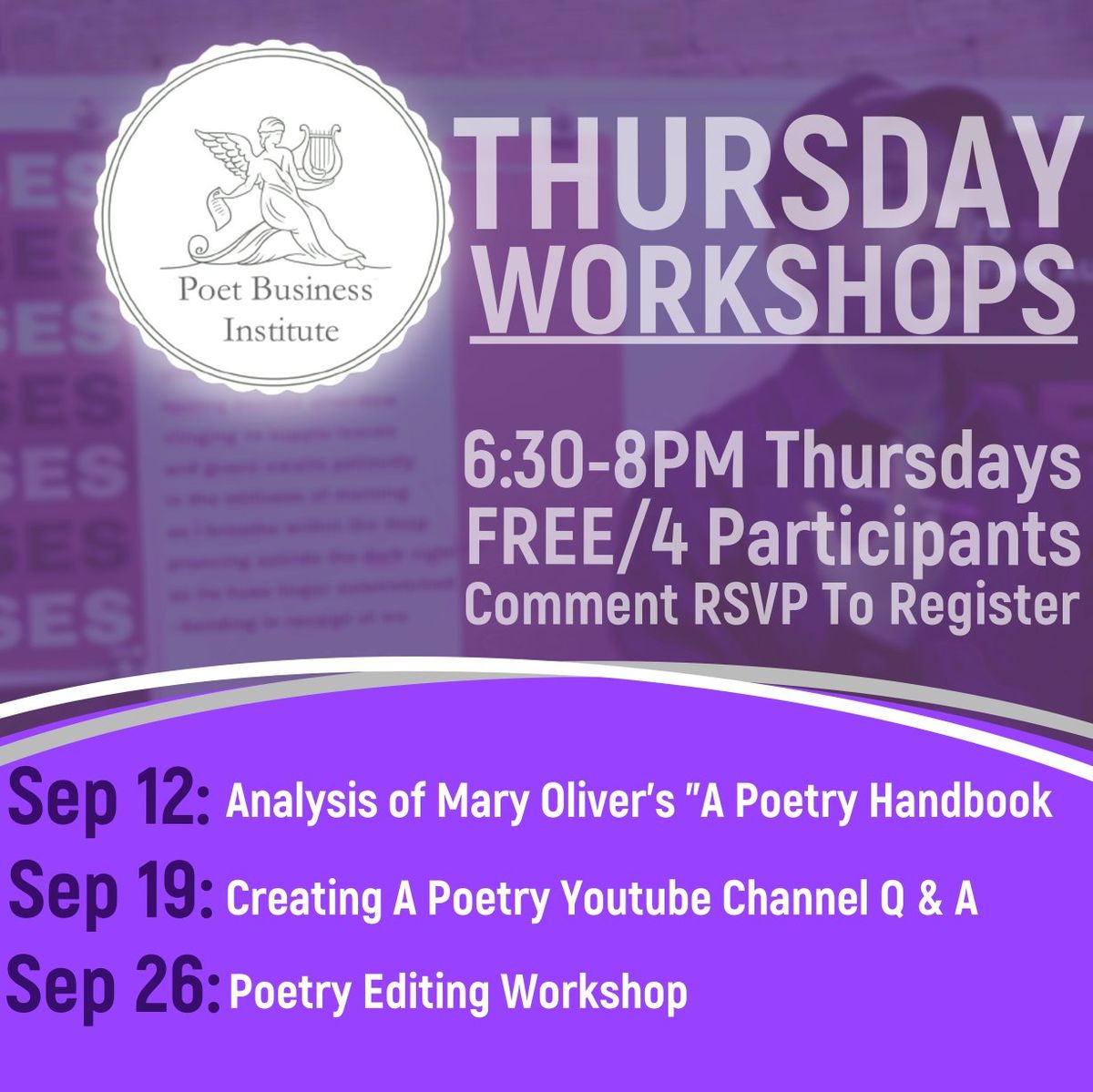 Weekly Poetry Workshop from Poet Business Institute