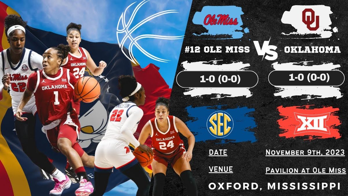 Oklahoma Sooners at Ole Miss Rebels Womens Basketball at The Pavilion at Ole Miss