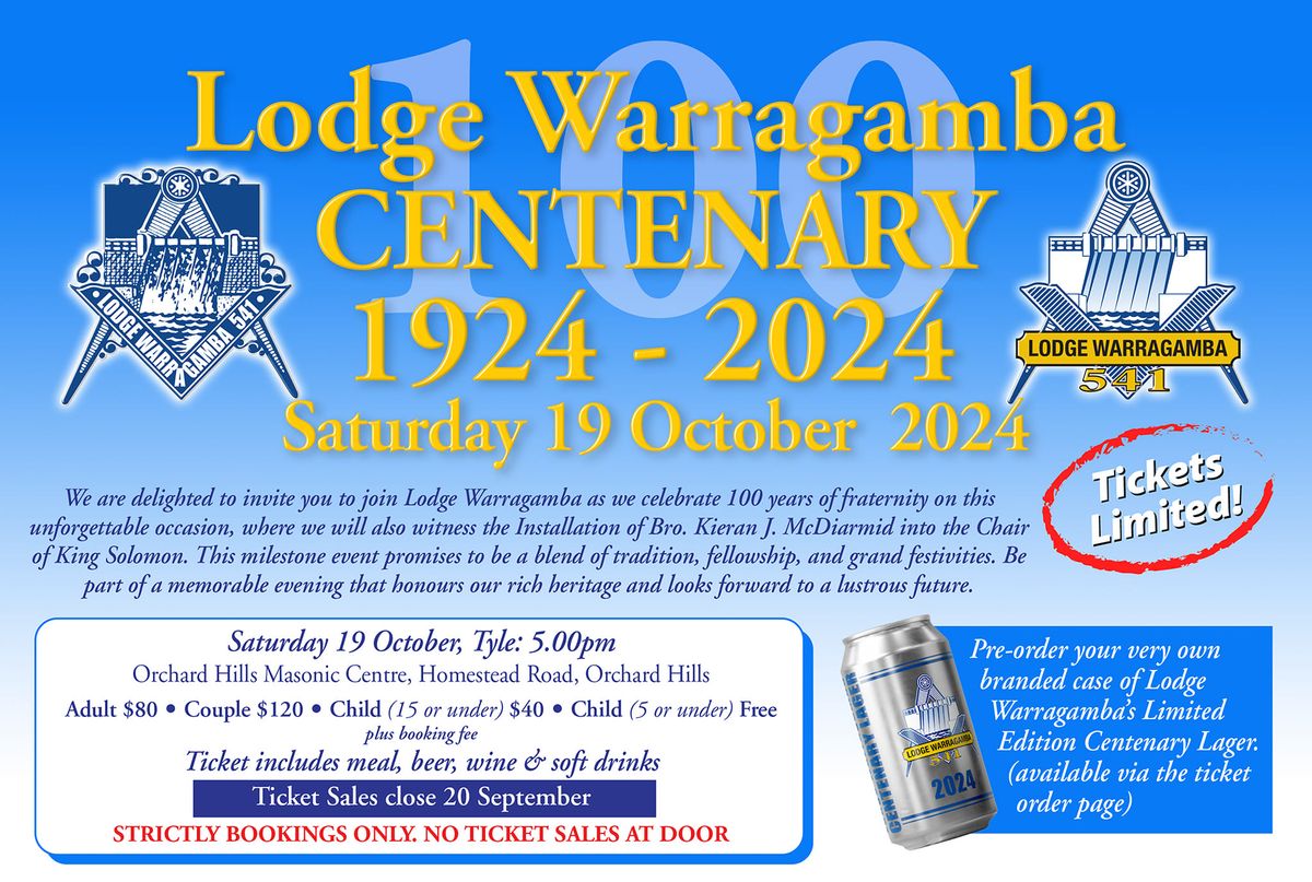 Lodge Warragamba Centenary Celebration