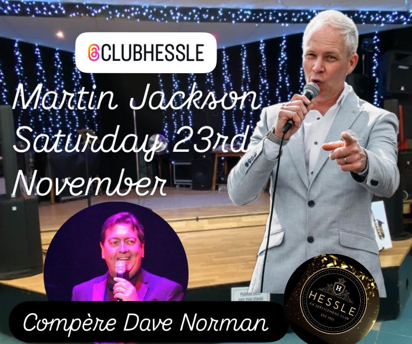 SATURDAY NIGHTS @clubhessle MARTIN JACKSON