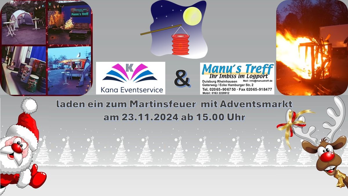 Martinsfeuer mit Adventsmarkt