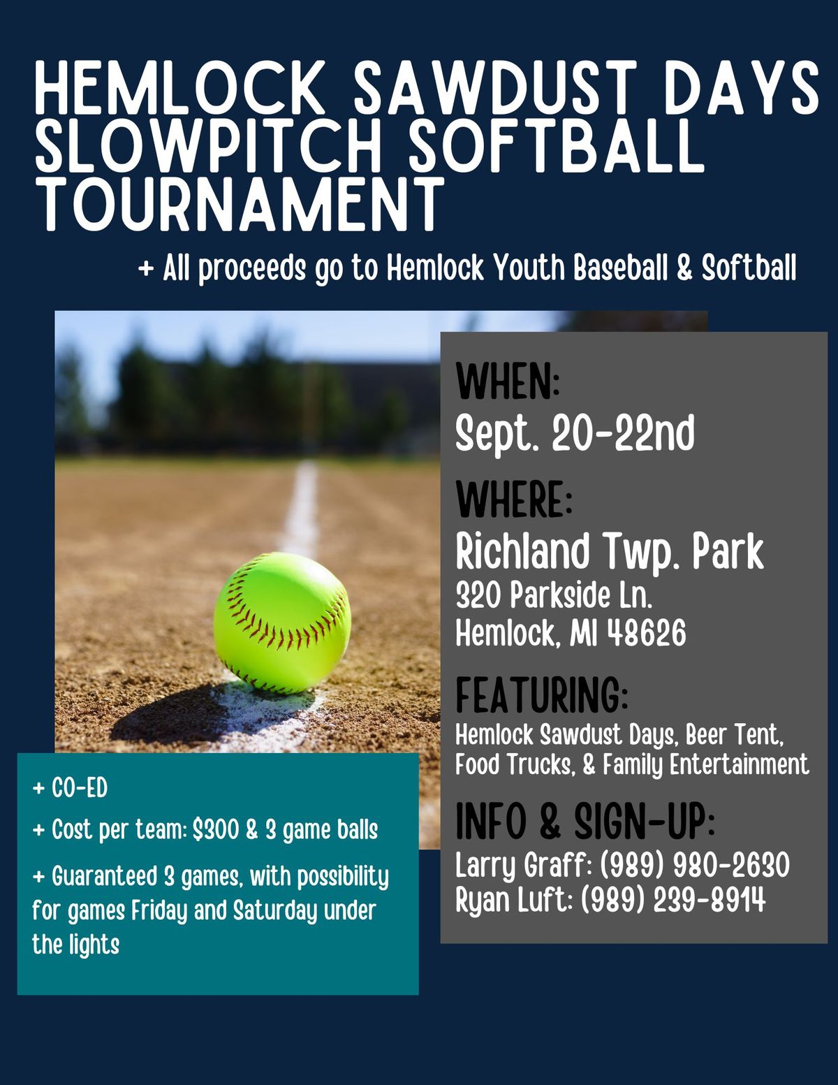 Co-Ed slow pitch softball tournament